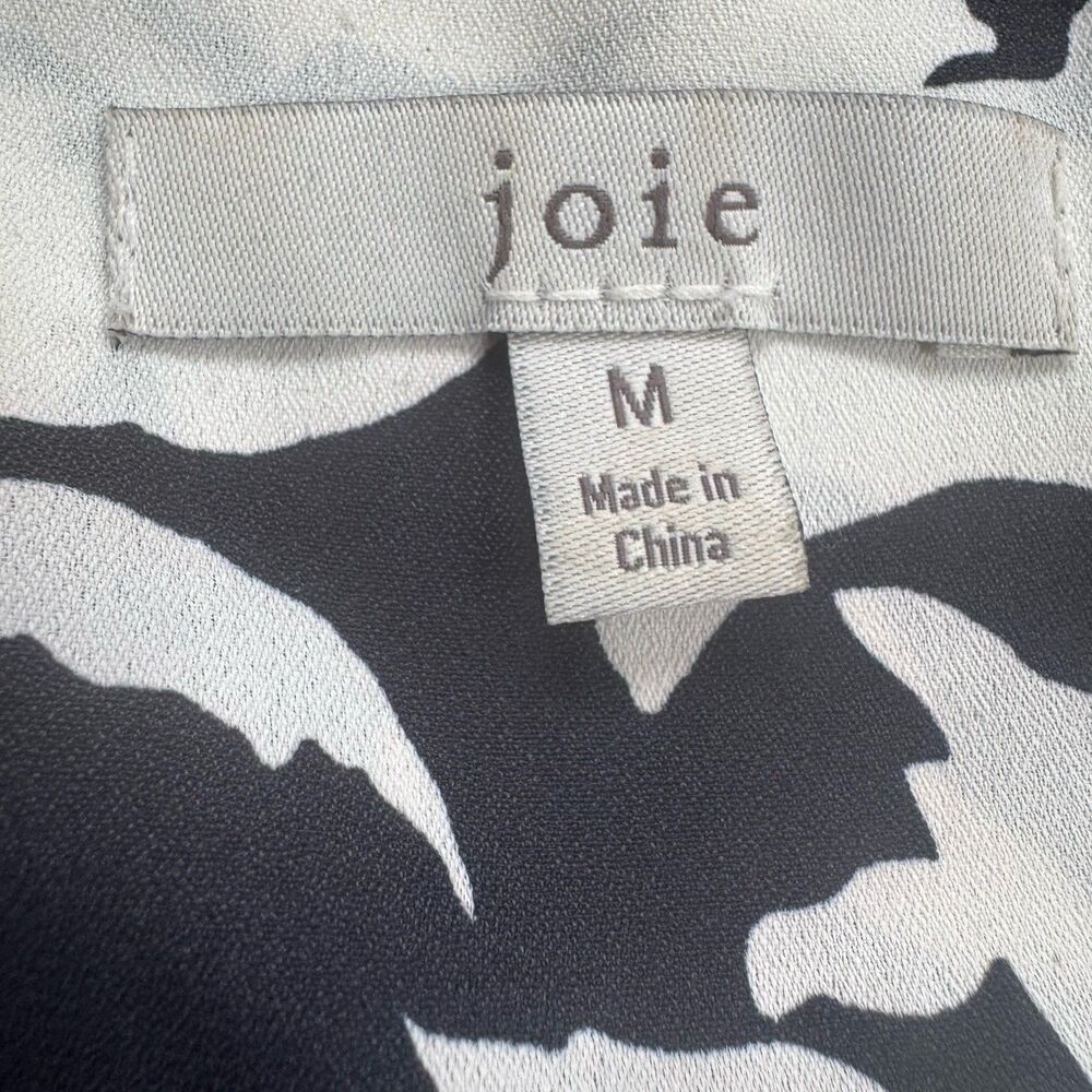 Joie Krystina Dress Sz M Ruffles Flutter Sleeve Summer White Black Floral $348 - Picture 9 of 13